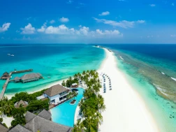 Aerial Shot Finolhu Baa Atoll Maldives