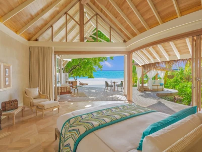 Beach Pool Villa Bedroom Milaidhoo Island Maldives
