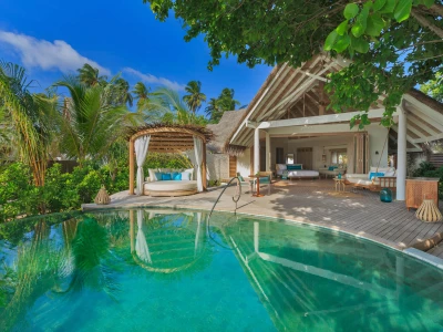 Beach Pool Villa Exterior Milaidhoo Island Maldives
