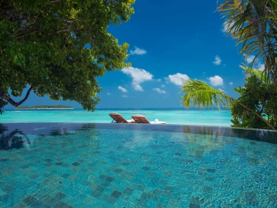 Beach Pool Villa Lagoon Milaidhoo Island Maldives