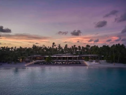 Patina Maldives Veli Bar Pool Sunset