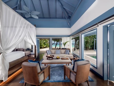 Beach Residence With Pool - Two Bedroom Interior Raffles Maldives Meradhoo