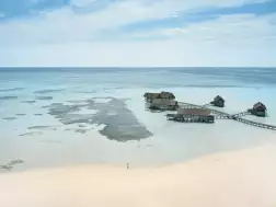 COMO Cocoa Island Aerial Beach Walk