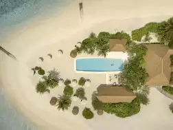 COMO Cocoa Island Aerial Poolside