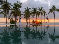 Alila Kothaifaru Maldives - Infinity Pool with Sunset