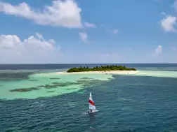 Six Senses Kanuhura - Catamaran - Drone View