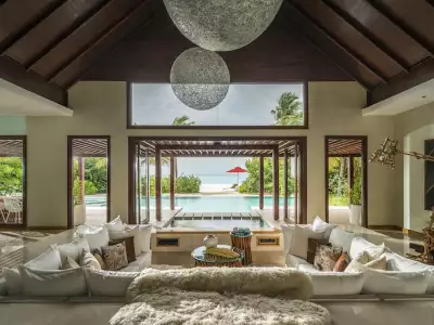 Beach Pool Pavilion Three Bedroom Lounge Niyama Private Islands