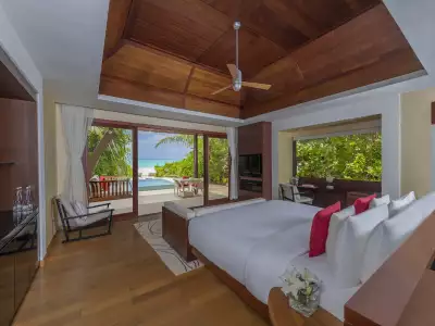 Beach Pool Villa Bedroom Niyama Private Islands