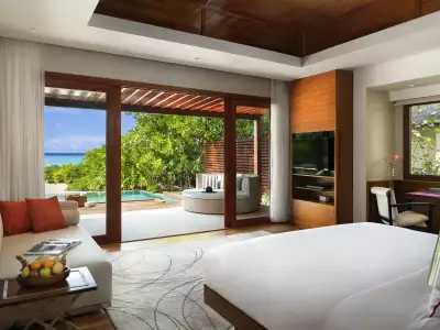 Family Beach Pool Villa Interior Niyama Private Islands