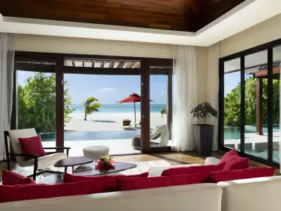 Beach Pool Pavilion One Bedroom Living Room Niyama Private Islands