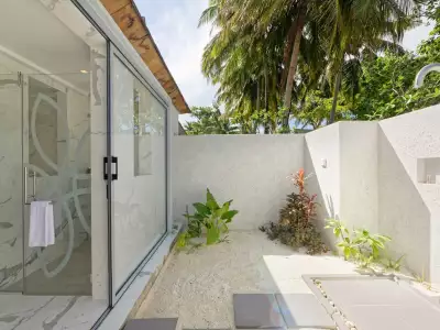 Two Bedroom Beach Villa With Private Pool Bath Outrigger Maldives Maafushivaru