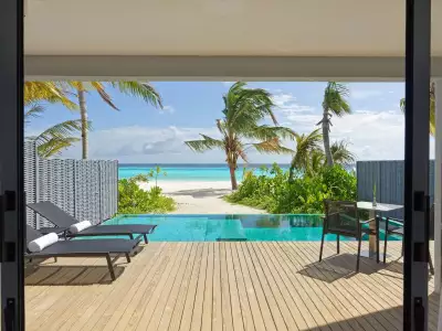 Two Bedroom Beach Villa With Private Pool Deck Outrigger Maldives Maafushivaru