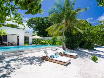 Beach Pool Villa Exterior Amilla Maldives Resort And Residences