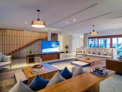 The Beach Residence - Four Bedroom Living Room Amilla Maldives Resort And Residences
