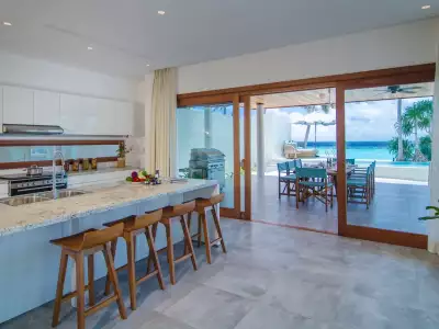 The Beach Residence - Four Bedroom Kitchen Amilla Maldives Resorts And Residences