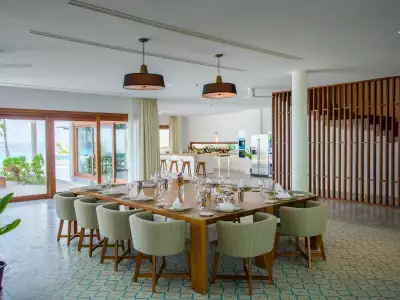 The Great Beach Residence - Eight Bedroom Dining Hall Amilla Maldives Resort And Residences