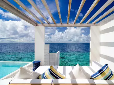 Reef Water Pool Villa Deck Amilla Maldives Resort And Residences