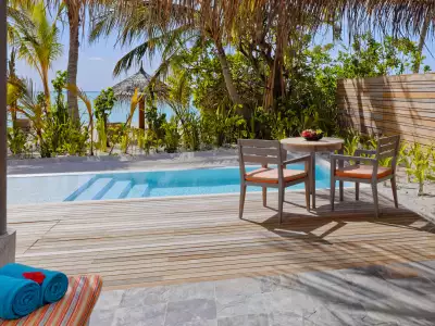 Sunrise Beach Pool Villa Deck Anantara Dhigu