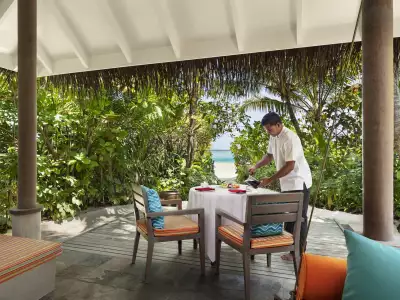 Sunrise Beach Villa Balcony Anantara Dhigu