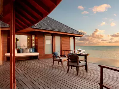 Sunset Over Water Pool Suite Deck Anantara Dhigu