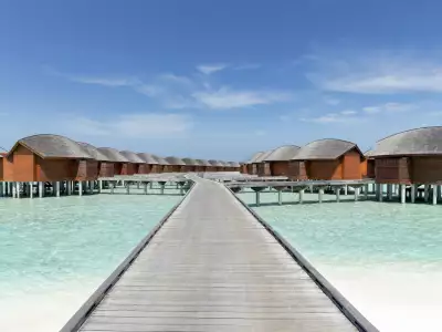 Sunset Over Water Pool Suite Walkway Anantara Dhigu