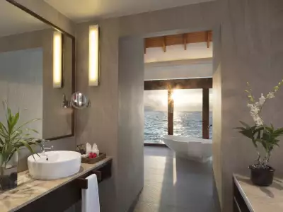 Sunset Over Water Suite Bath Anantara Dhigu