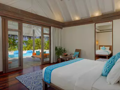 Two Bedroom Family Pool Villa Bedroom Anantara Dhigu