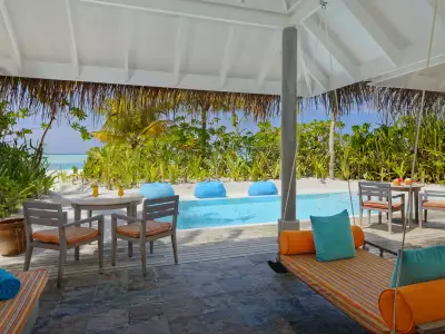 Two Bedroom Family Pool Villa Deck Anantara Dhigu