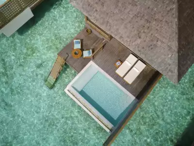Deluxe Over Water Pool Villa - Aerial View