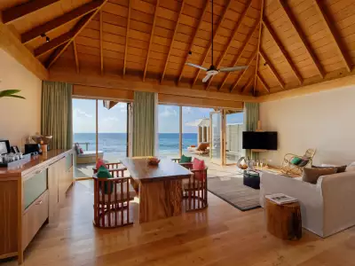 Superior Water Villa With Pool Living Room Emerald Faarufushi Resort & Spa