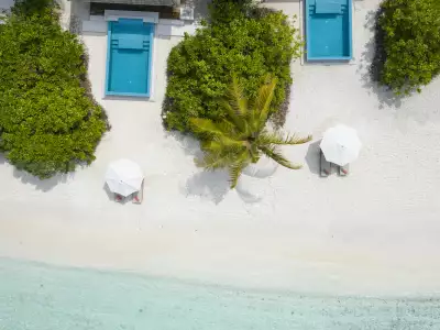 Beach Villa With Pool Aerial Emerald Faarufushi Resort & Spa