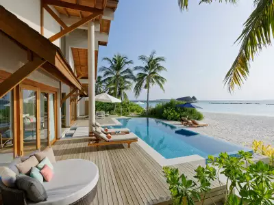 Presidential Beach Villa Deck Emerald Faarufushi Resort & Spa