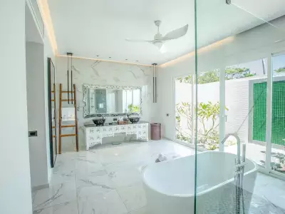 Beach Villa Bath Emerald Maldives Resort & Spa