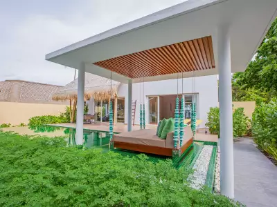 Superior Beach Villa With Pool Outside Area Emerald Maldives Resort & Spa