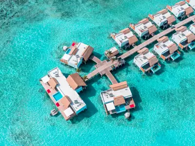 Superior Water Villa With Pool Aerial Emerald Maldives Resort & Spa