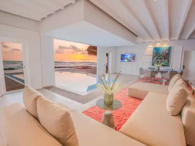 Presidential Water Villa With Pool - Two Bedroom Living Room Emerald Maldives Resort & Spa