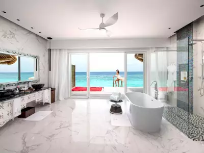 Water Villa Bath Emerald Maldives Resort & Spa