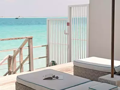 Lagoon Villa Deck Finolhu Baa Atoll Maldives