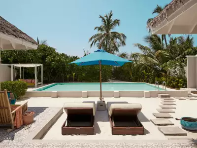 Two-Bedroom Beach Pool Villa Exterior Finolhu Baa Atoll Maldives