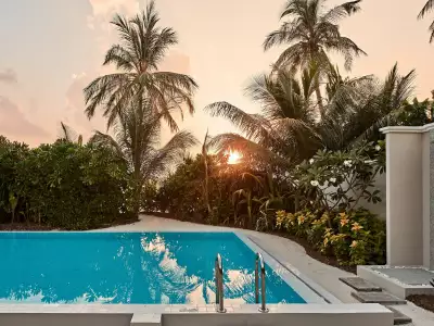 Two-Bedroom Beach Pool Villa View Finolhu Baa Atoll Maldives