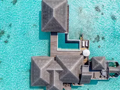 Family Pool Villa Aerial Gili Lankanfushi