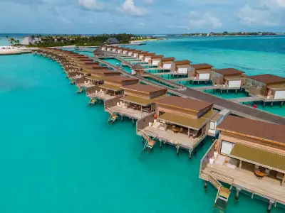Kuda Villingili Resort Maldives - Water Villa - Aerial