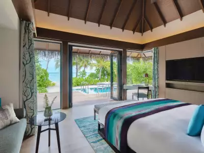 Beach Pool Villa Bedroom Pullman Maldives Maamutaa