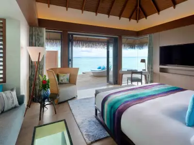 Ocean Pool Villa Bedroom Pullman Maldives Maamutaa