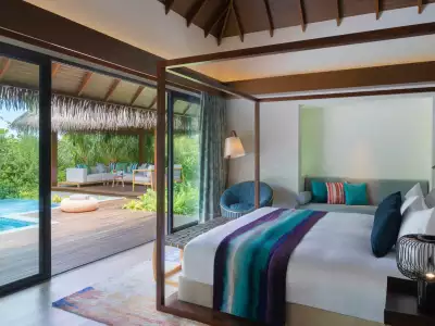 Two Bedroom Beach Pool Villa Main Bedroom Pullman Maldives Maamutaa