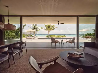 Two Bedroom Sunset Beach Pool Villa Living Room Patina Maldives