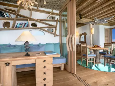 One Bedroom - Water Retreat with Slide Interior - Soneva Fushi