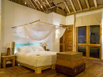 Villa 5 - Three Bedroom Beach Retreat with Pool Bedroom - Soneva Fushi