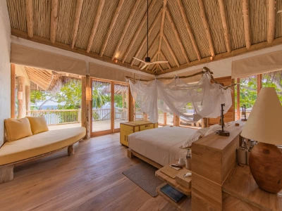 Villa 19 - Three Bedroom Beach Retreat with Pool Bedroom - Soneva Fushi