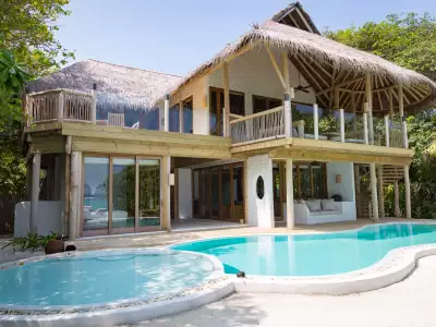 Villa 09 - Three Bedroom Beach Retreat with Pool Exterior - Soneva Fushi